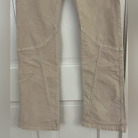 Free People Hit Back Slim Flare Pants Size 0 Button Fly Stretch Cords Velvet - Picture 6 of 15